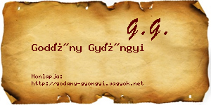 Godány Gyöngyi névjegykártya